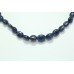 Single Line Natural blue sapphire oval Beads Stones NECKLACE Strand